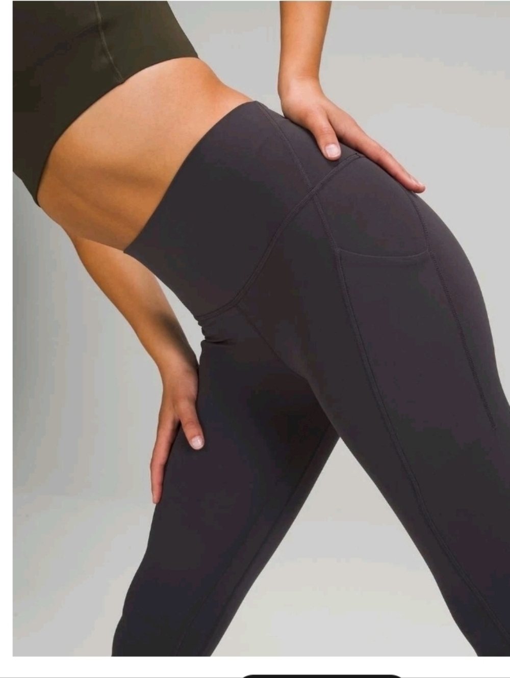 NWT Lululemon Align HR Pant 25" *pockets Black Granite BGNT  Size : 2